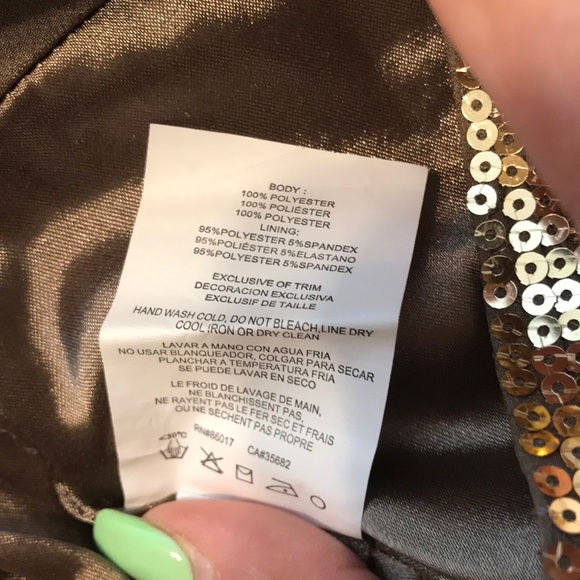 2B Bebe tri color sequins mini skirt - Picture 6 of 6